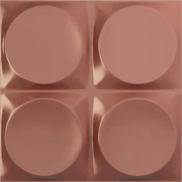 Ekena Millwork 11 7/8 in. x 11 7/8 in. Adonis EnduraWall Decorative 3D Wall Panel, Champagne Pink (12-Pack for 11.76 Sq. Ft.)