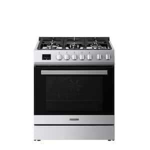 30 in. 5-Burners Freestanding Gas Range in Stainless Steel