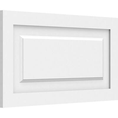 5/8 in. x 26 in. x 14 in. Harrison Raised Panel White PVC Decorative Wall Panel