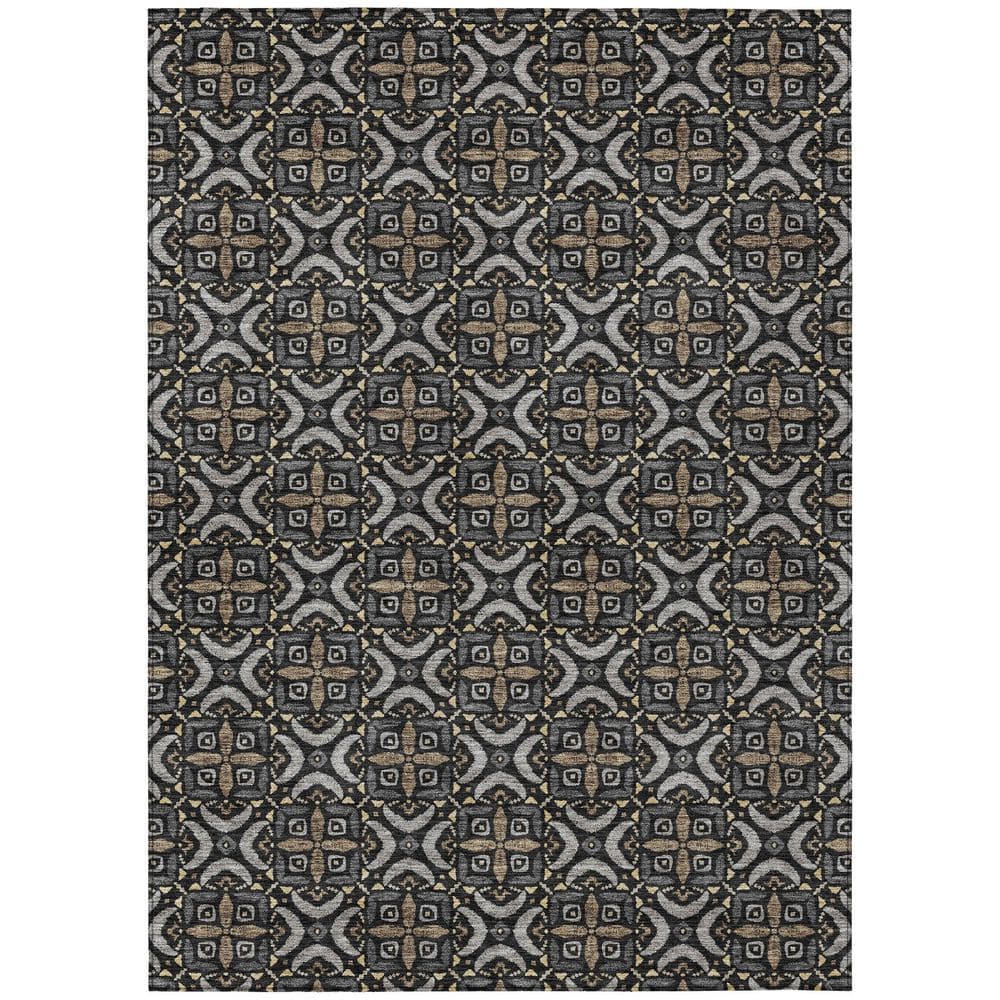 Chantille Machine Washable Indoor/Outdoor Abstract ACN2924 Black 10 ft. x 14 ft. Area Rug price history on PriceWatchPro