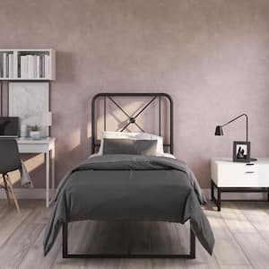 Allysa Metal Headboard, Twin. Black