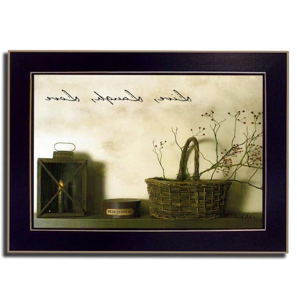 HomeRoots Live Laugh And Love by Unknown 1 Piece Framed Graphic Print Typography Art Print 10 in. x 14 in. .