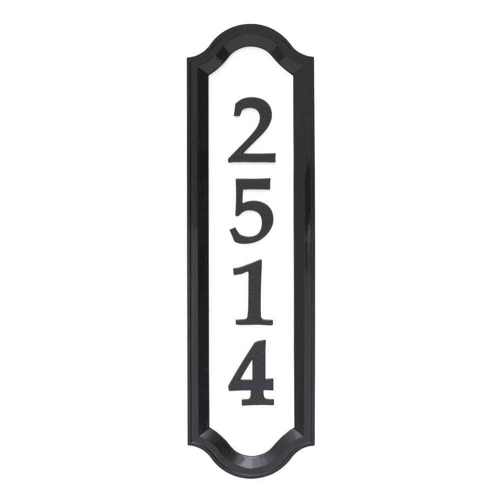 Nite Bright Reflective Black and White Address Sign