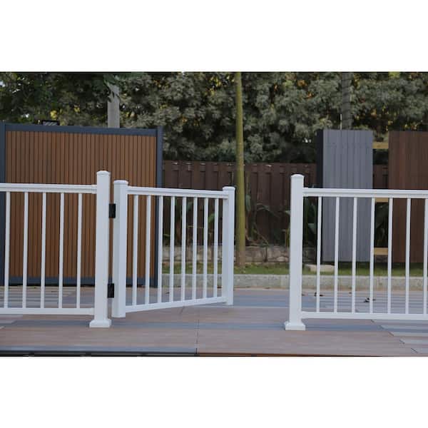 NewTechWood Allure Preassembled Aluminum 36 in. Gate in Bronze