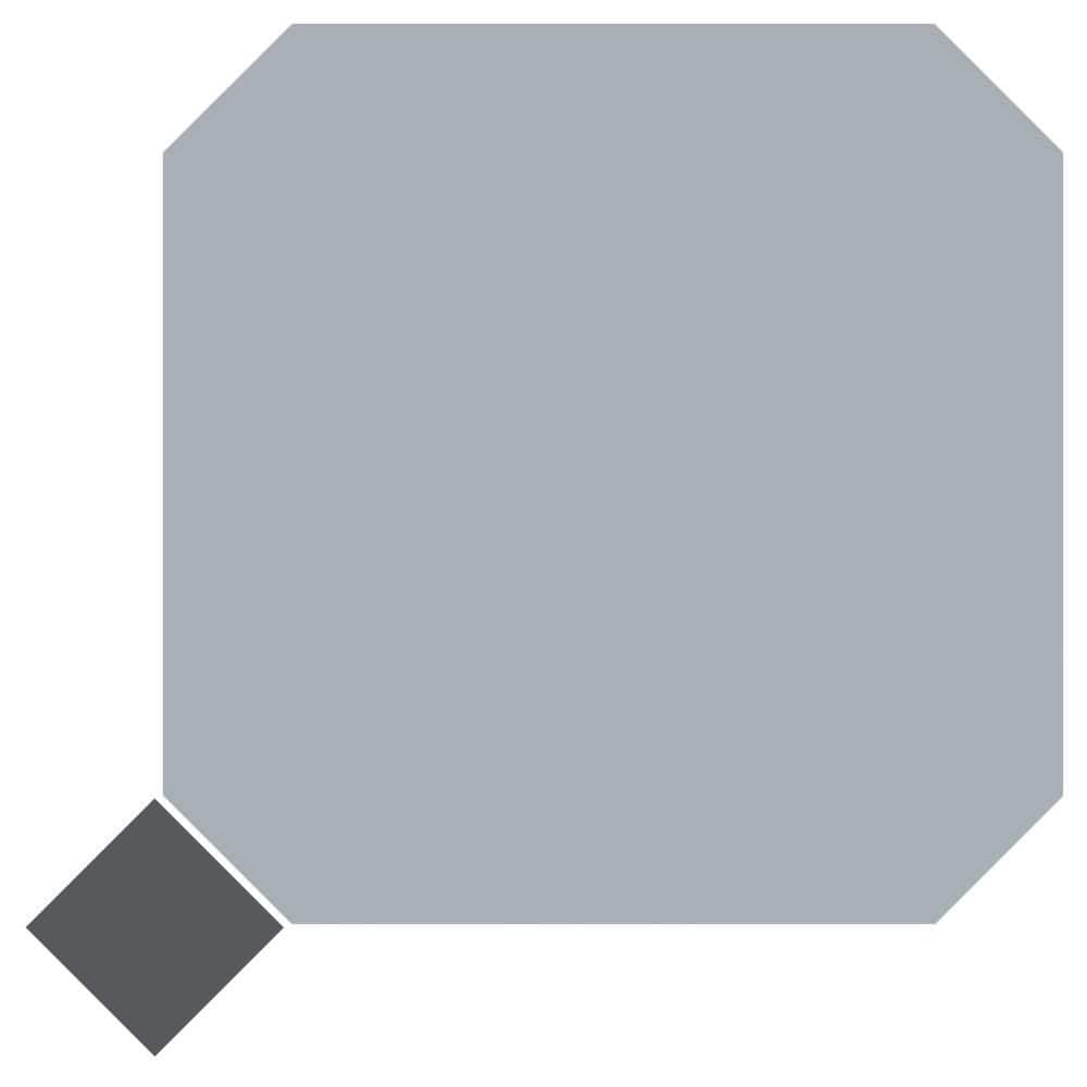 Vaudeville Octagon Humo with Taco Antracita 8 in. x 8 in. Porcelain Floor and Wall Take Home Tile Sample price history on PriceWatchPro