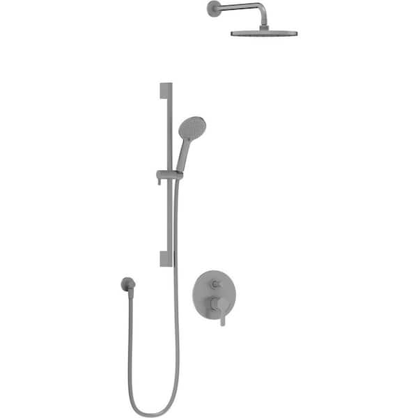 C. 1 1 Handle Shower Trim Kit in Brushed Nickel (Valve Included)