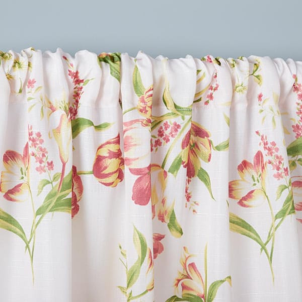 A Pair of Romantic Floral Curtain Panel Bedroom/living Room Flower Pattern  Curtains Custom Curtain Panel 