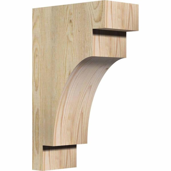 Ekena Millwork 6 in. x 12 in. x 20 in. Douglas Fir Mediterranean Rough Sawn Corbel