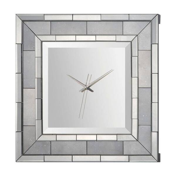 Filament Design Luna 20 in. x 20 in. Antiqued Mirrored Wall Clock