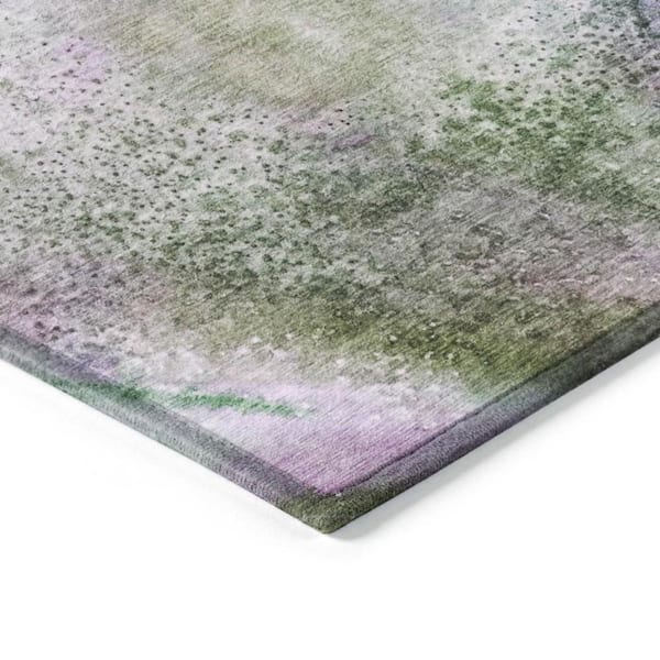 Purple 8 ft. x 10 ft. Abstract Indoor / Outdoor Area Rug