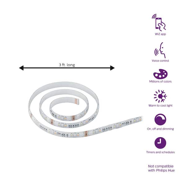 Philips 3.3 ft LED Smart Wi-Fi Color Changing Strip Light