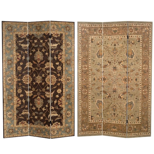 Oriental Furniture 6 ft. Persian Rug Printed 3-Panel Room Divider