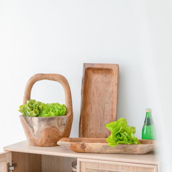 Rectangular Fry Basket with Green Vinyl Handle