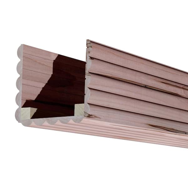Ornamental Mouldings 5.875 in. W x 5.281 in. H x 92 in. L Natural Ambrosia Maple Reeded Box Faux Beam