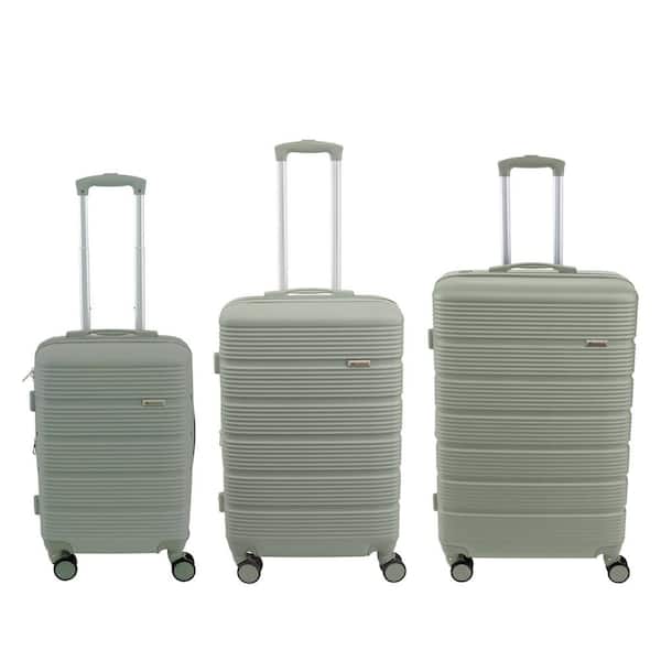 G-Force 3-Piece Expandable Rolling Luggage Set in Sage