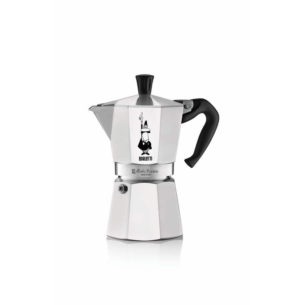 Bialetti Moka Express 6 Cup Aluminum Stove Top Kettle Coffee Maker Press 0001163 The Home Depot