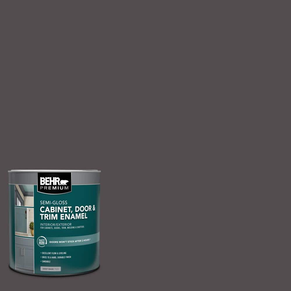 BEHR PREMIUM 1 qt. #N570-7 Black Elegance Semi-Gloss Enamel