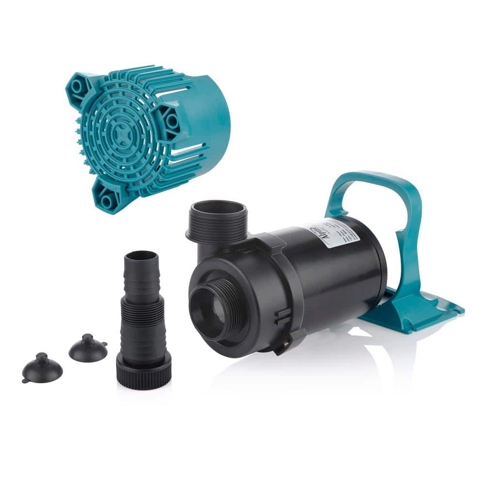 Teal and Black 5600 GPH Electric Pond Pump with Mesh Bag