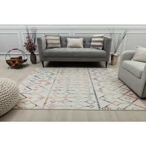 Knox Confetti Mix White 5 ft. X 7 ft. Area Rug