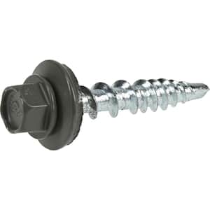 #10 x 1 in. Charcoal Gray Head Roofing Screw 1 lb.-Box (125-Piece)