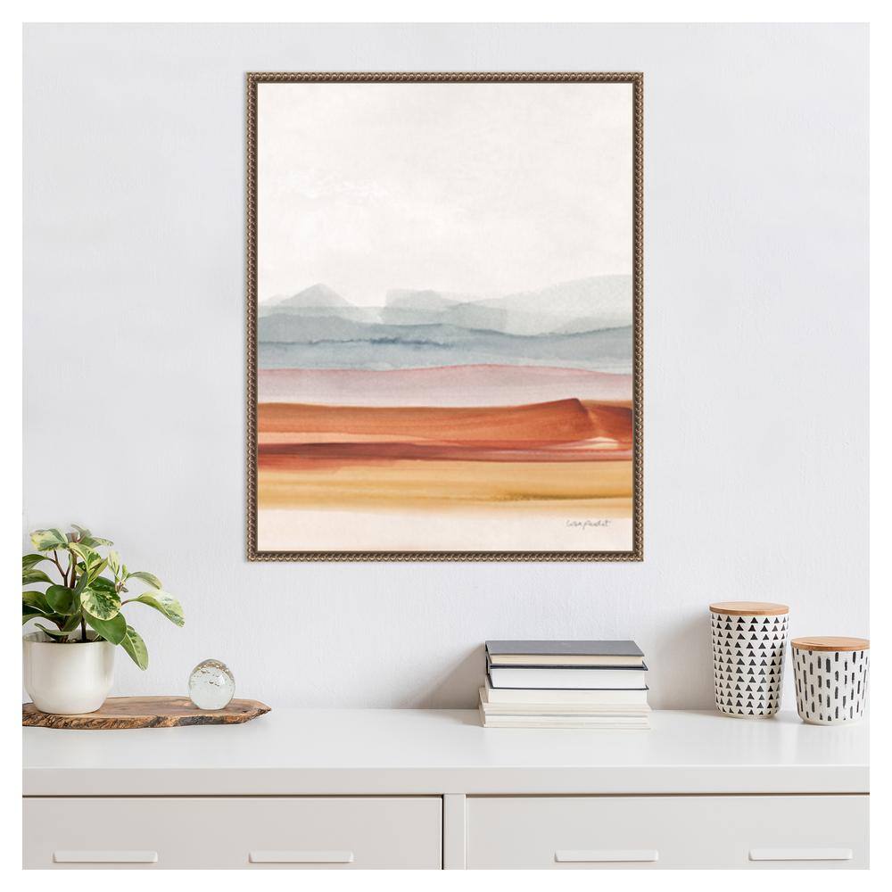 Sierra Hills Abstract Landscape Canvas Print with Bronze Frame