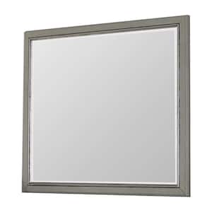 Theresa 42 in. W x 36 in. H Wood Cream Antique Wall Mirror