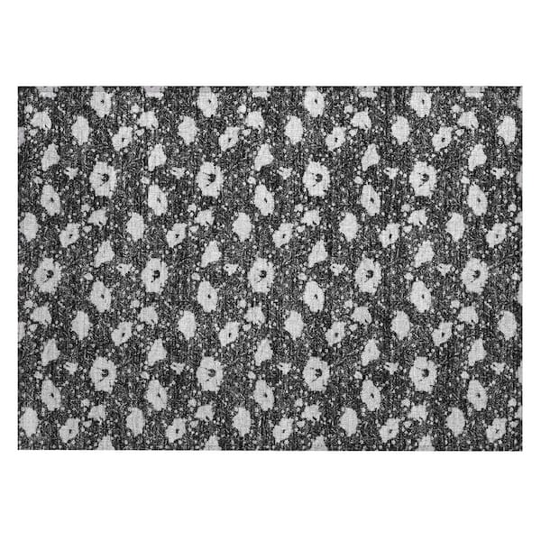 Chantille Machine Washable Indoor/Outdoor Abstract ACN2792 Black 2 ft. x 3 ft. Accent Rug