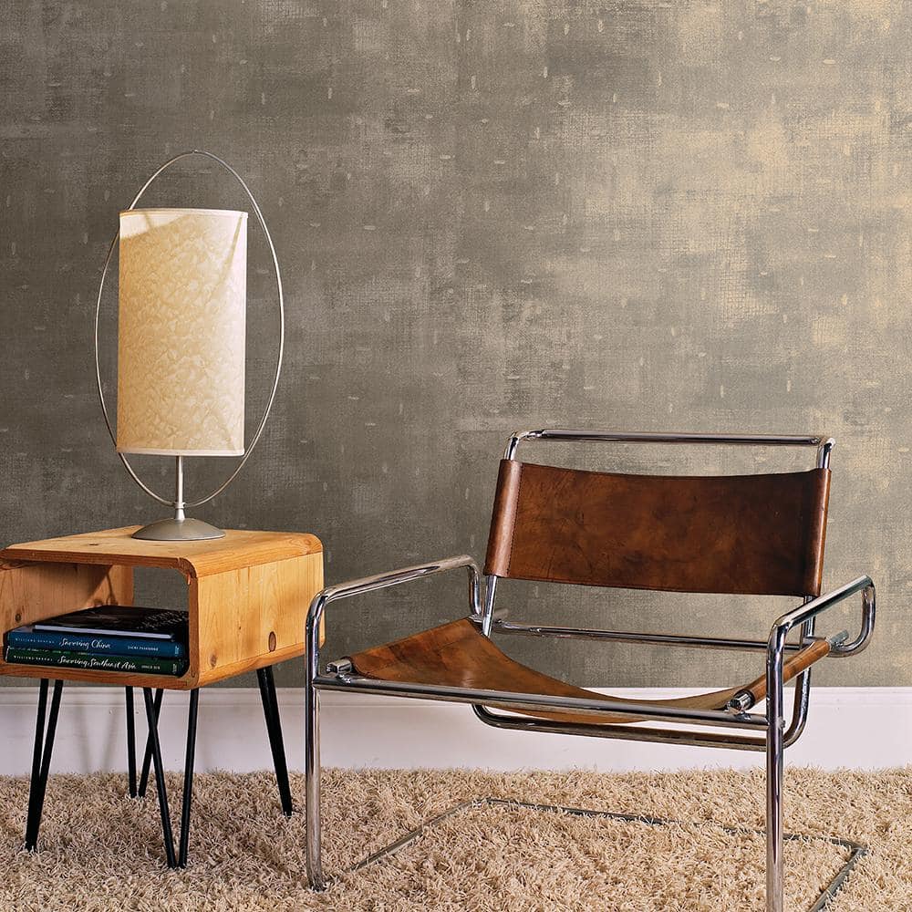 Portia Gold Distressed Non-Pasted Washable Wallpaper Roll