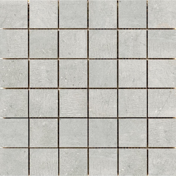 EMSER TILE Uptown Manhattan 11.81 in. x 11.81 in. x 9mm Porcelain Mesh-Mounted Mosaic Tile (0.97 sq. ft.)