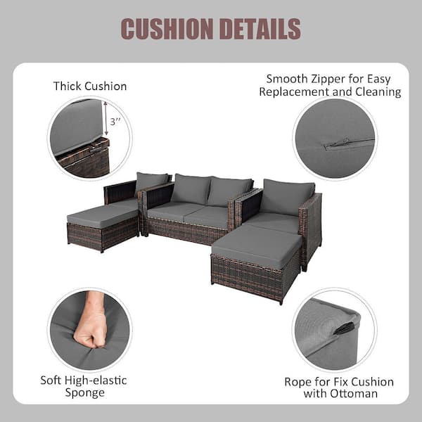 5 seater rattan sofa outlet set