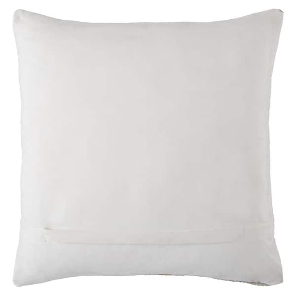Cymbal Indoor/ Outdoor Geometric Teal/ Cream Throw Pillow 18 in.