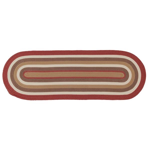 Home Decorators Collection Frontier Red 2 ft. x 4 ft. Oval Braided Area Rug