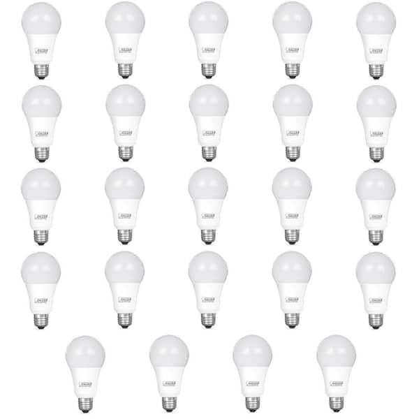 Feit Electric 75-Watt Equivalent A19 Dimmable CEC Title 20 90 CRI E26 Medium LED Light Bulb, Bright White 3000K (24-Pack)