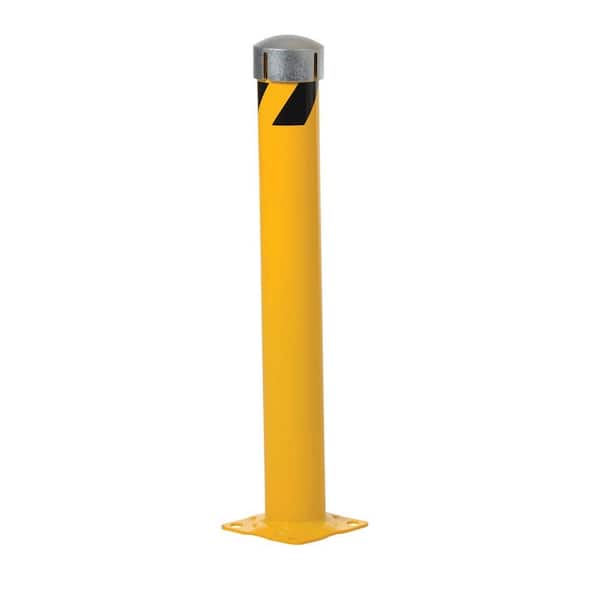 Vestil BOL-36-4.5 Yellow Powder Coat Pipe Safety Bollard 36 Height Pack of 5 4-1/2 OD Steel 