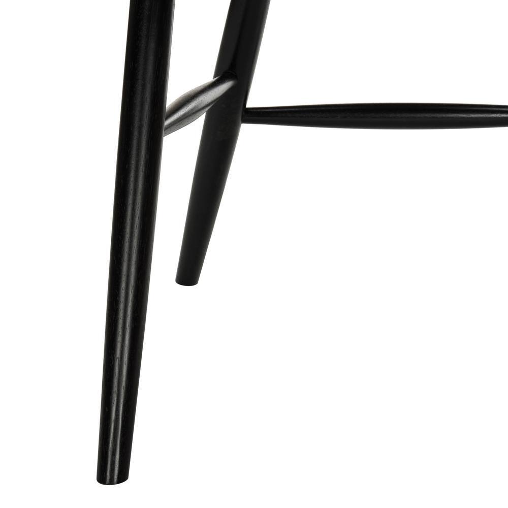 Black Wood Windsor Slat Back Dining Chair Set