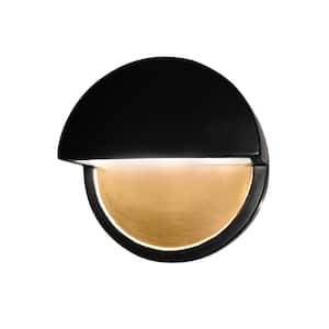 Ambiance Dome Carbon Matte Black with Champagne Gold Internal Outdoor Integrated LED Sconce