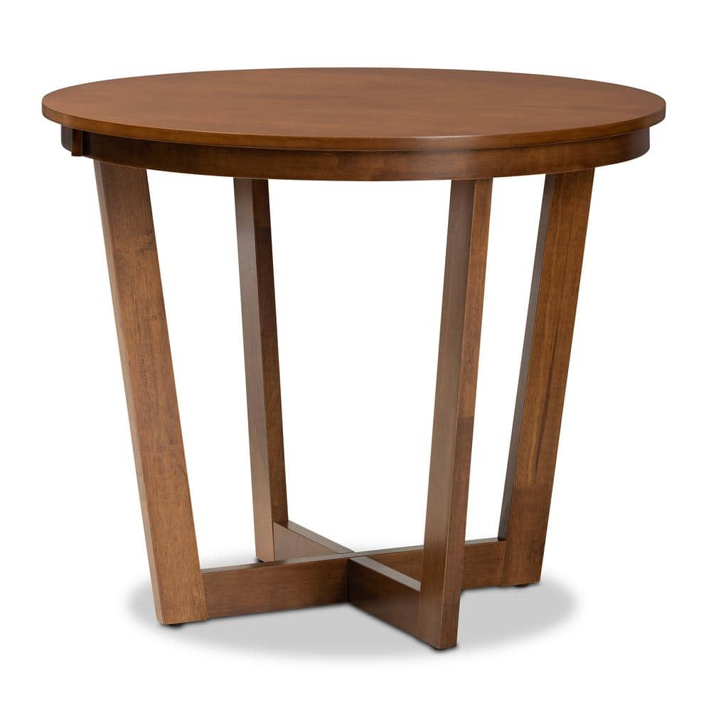 Baxton Studio Alayna Walnut Dining Table 169 10897 HD The Home Depot