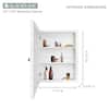 Glacier Bay 20 in. W x 26 in. H Rectangular Framed Recessed or Surface-Mount Bathroom Medicine Cabinet with Mirror, White 33156