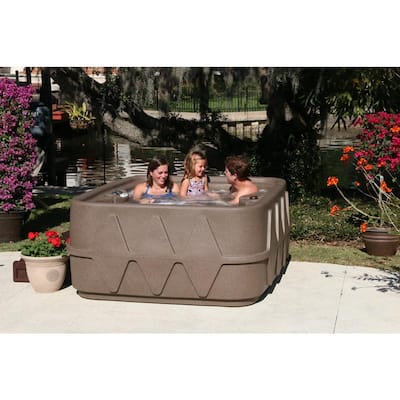 Maxxus M Spa Mont Blanc 4-Person 118 Jet Hot Tub Portable Spa Easy Set Up  and Plug and Play with Cover P-MB049 - The Home Depot