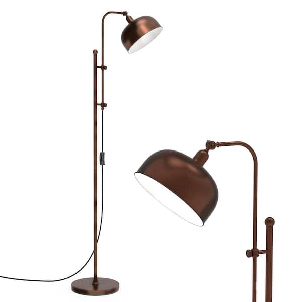Costway 65.5 in. Bronze Indoor Floor Lamp with Adjustable Lamp Head