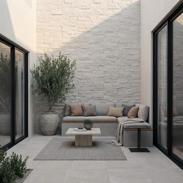 XL Tustin Blond Ledger Panel 9 in. x 24 in. Textured White Natural Look Wall Tile (4.5 sq. ft./Case)