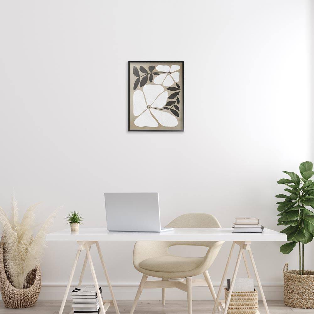 Oblong Boho Flowers by Victoria Barnes Black Framed Nature Giclee Art Print 20 in. x 16 in. price history on PriceWatchPro