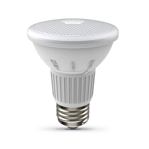 Feit Electric 50-Watt Equivalent PAR20 Dimmable CEC Title 24 Adjustable Beam Angle E26 Flood LED Light Bulb, Bright White 3000K