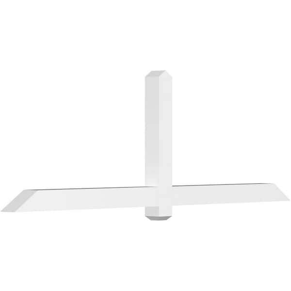 Ekena Millwork Eugene 84 in. W x 28 in. H x 4 in. D Signature Polyurethane Bracket