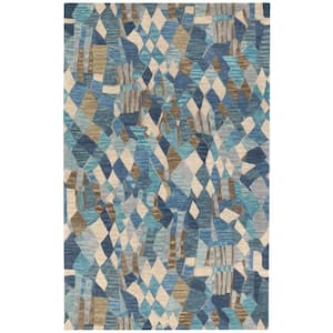 DASH & ALBERT Deer Leap Hand Hooked Wool Coral 5 ft. x 8 ft. Indoor ...