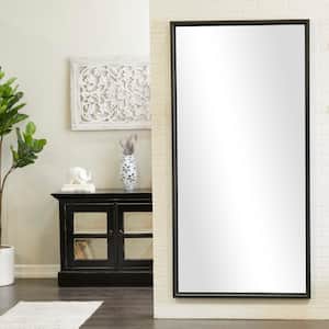 72 in. x 36 in. Rectangle Framed Black Wall Mirror