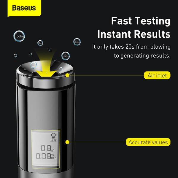 Baseus - Digital Alcohol Tester Black