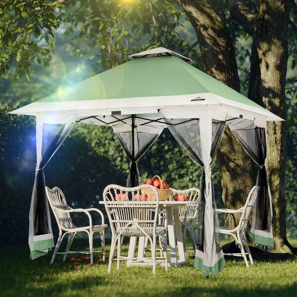 Zeus & Ruta 12 ft. x 12 ft. Olive Instant Pop Up Gazebo