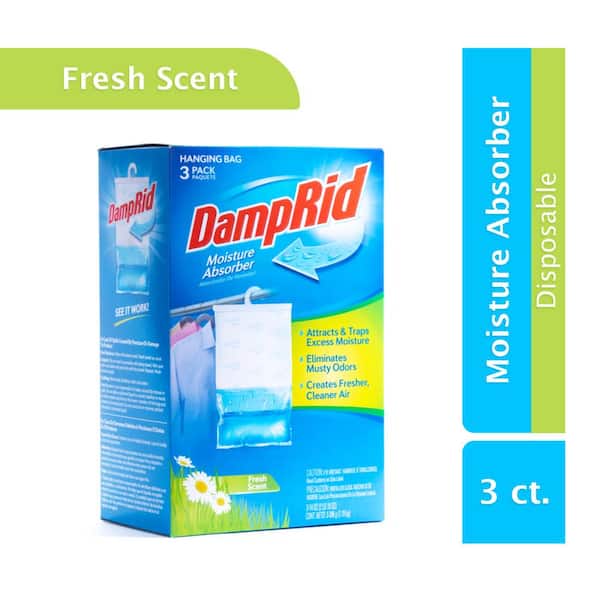 DampRid Hanging Moisture Absorber, Fresh Scent (3-Pack) FG83K
