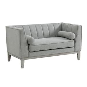 Hayworth 61 in. Charcoal Polyester 2-Seater Loveseat